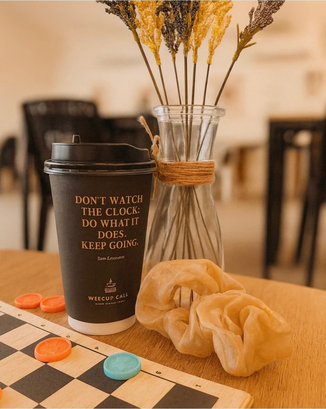 Coffee and study details at WeeCup Call Cafe